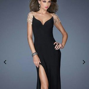 La Femme Black Prom Dress